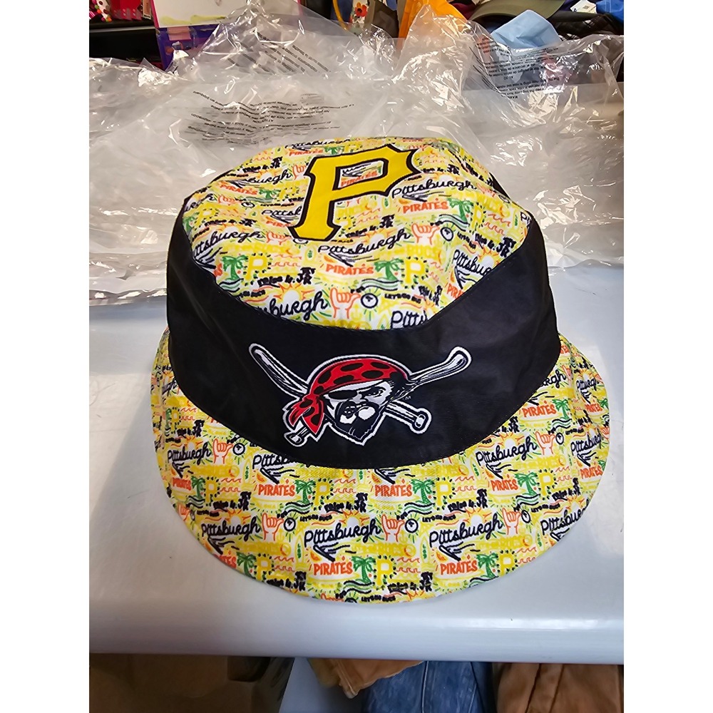 Pittsburgh Pirates Reversible Bucket Hat Levin Furniture MLB Baseball Hat - Picture 3 of 8
